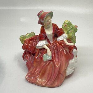 Vintage Royal Doulton Lydia Figurine HN 1908 Seated Victorian Lady Garden